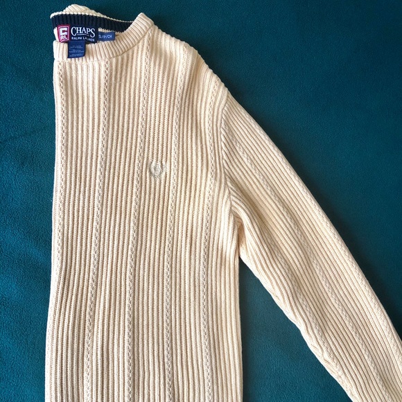 Chaps Other - CHAPS RALPH LAUREN Cable Knit Sweater Yellow Crest
